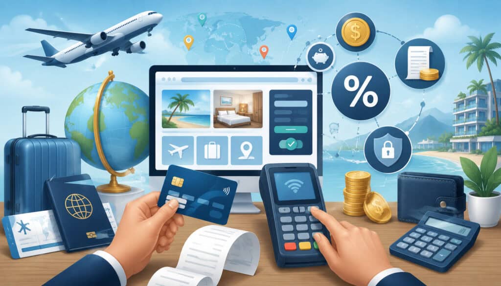 Travel agency credit card processing costs illustration