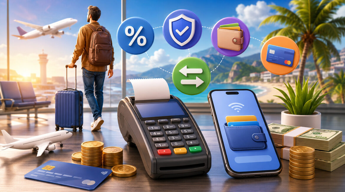 Travel payment processing costs illustration